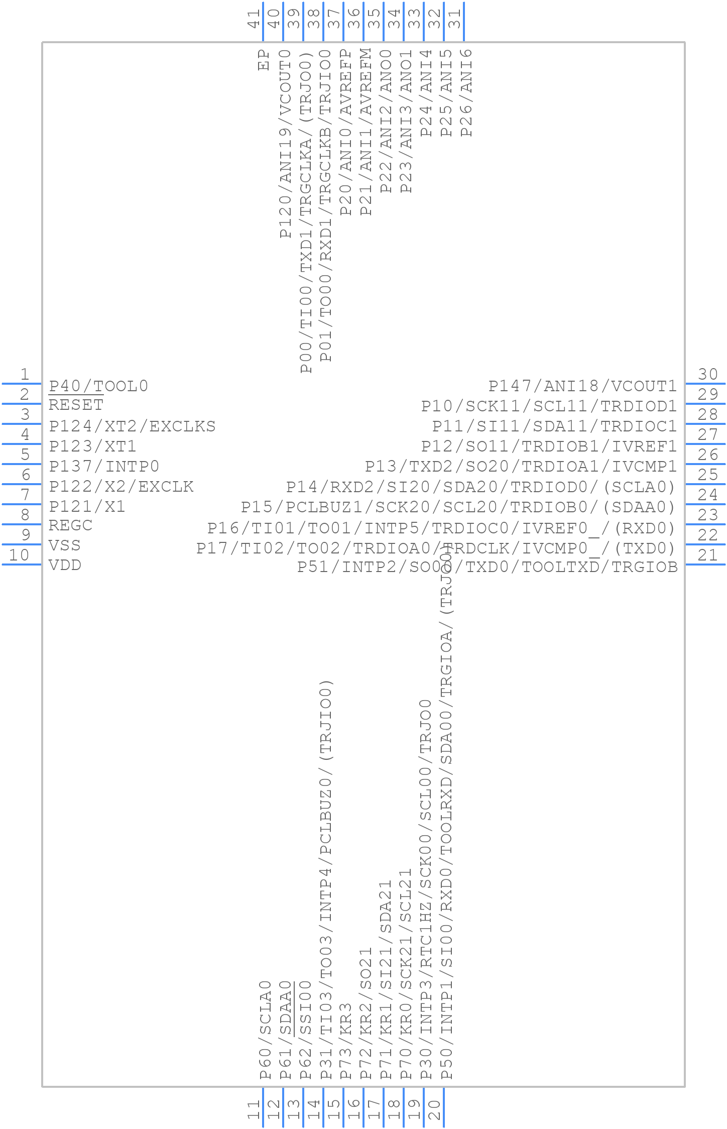 R5F104EEANA#00 - Renesas Electronics - PCB symbol