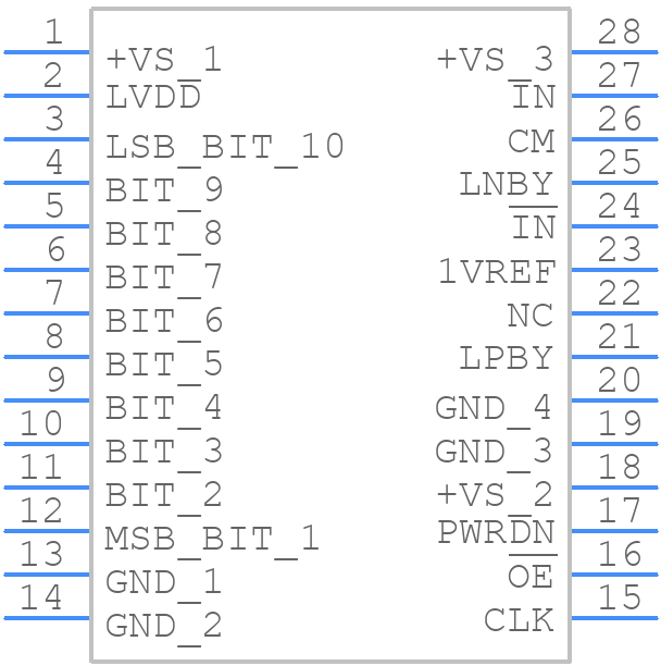 ADS900E/1K - Texas Instruments - PCB symbol