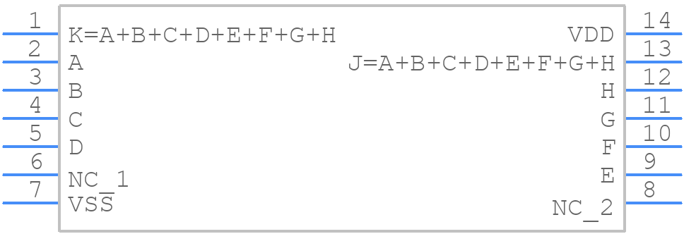 CD4078BNS - Texas Instruments - PCB symbol