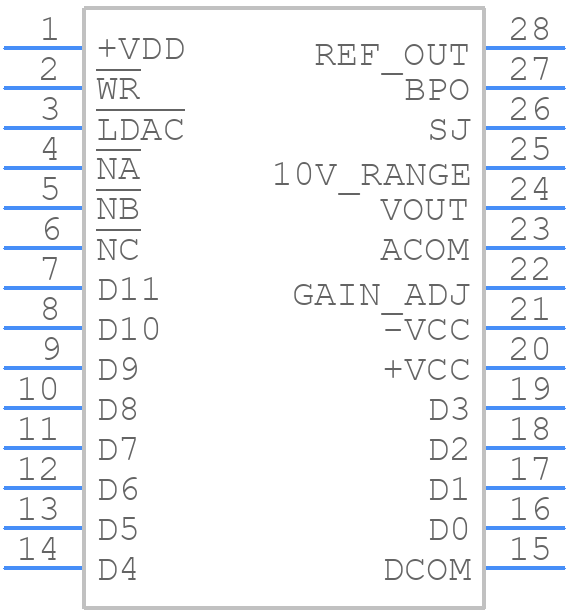 DAC811JU/1K - Texas Instruments - PCB symbol