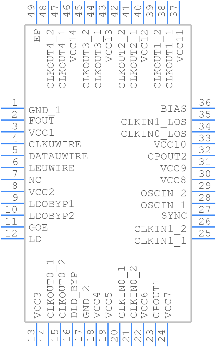 LMK04111SQX/NOPB - Texas Instruments - PCB symbol
