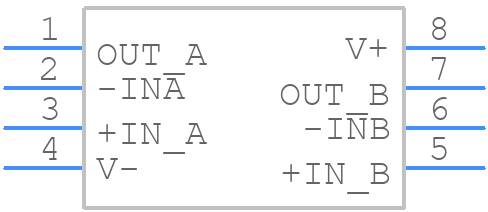 OPA2205ADGKT - Texas Instruments - PCB symbol