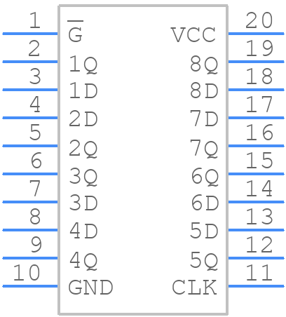 SN74LS377NS - Texas Instruments - PCB symbol