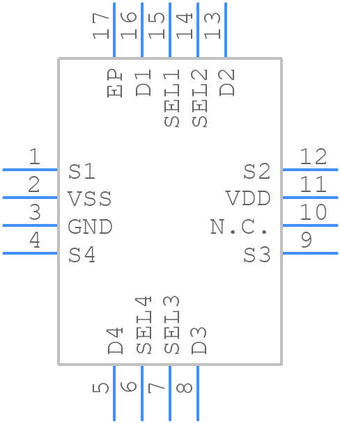 TMUX6211RUMR - Texas Instruments - PCB symbol