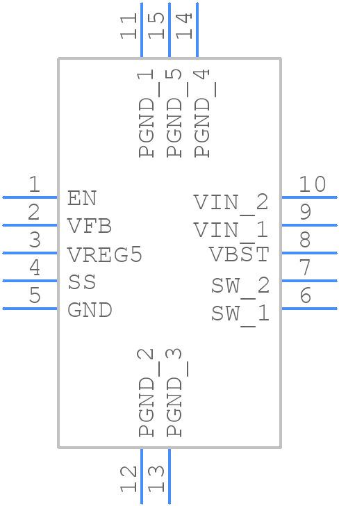 TPS54227DRCR - Texas Instruments - PCB symbol