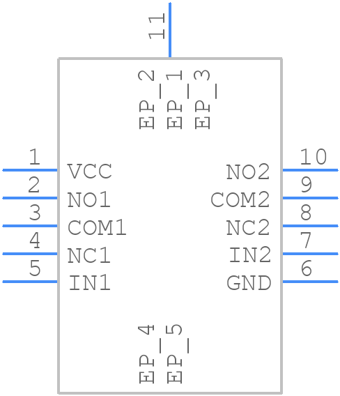 TS5A22364DRCR - Texas Instruments - PCB symbol
