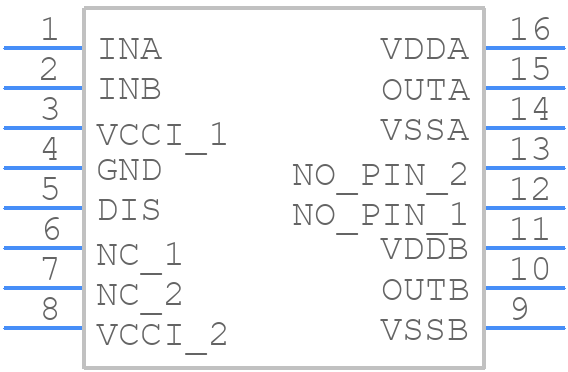 UCC21542DWKR - Texas Instruments - PCB symbol