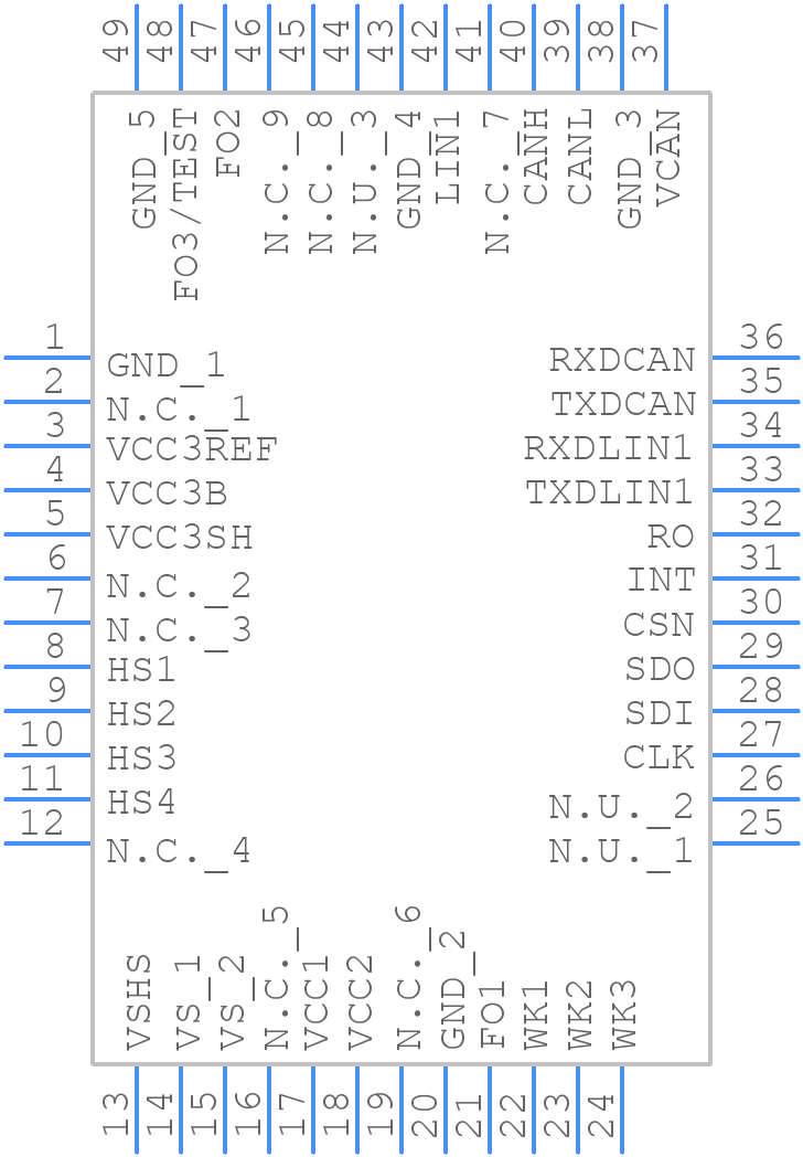 TLE9262BQX - Infineon - PCB symbol