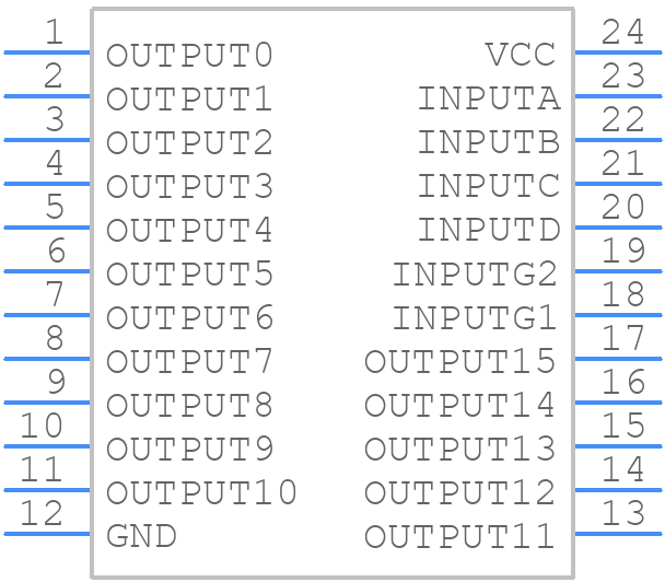 74LS154N - Signetics - PCB symbol