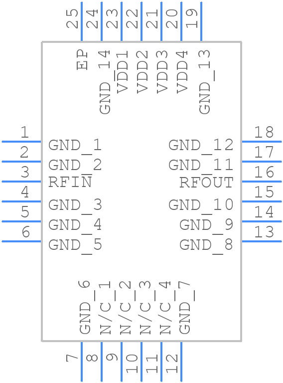 HMC566LP4ETR - Analog Devices - PCB symbol