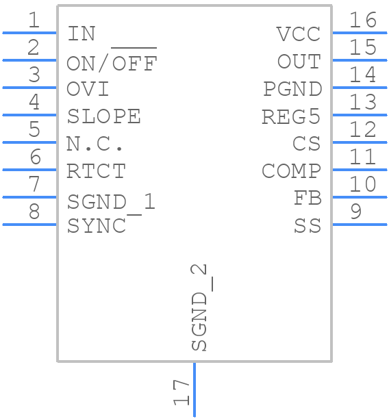 MAX15005AAUE/V+ - Analog Devices - PCB symbol