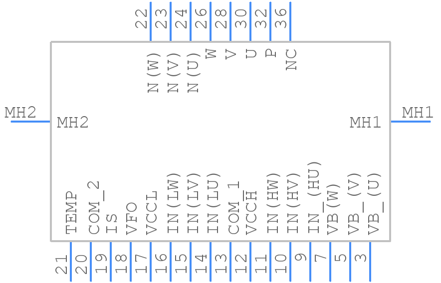 6MBP15XSF060-50-P - FCL Components - PCB symbol