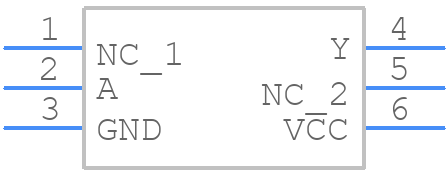SN74LVC1G04DRYRG4 - Texas Instruments - PCB symbol