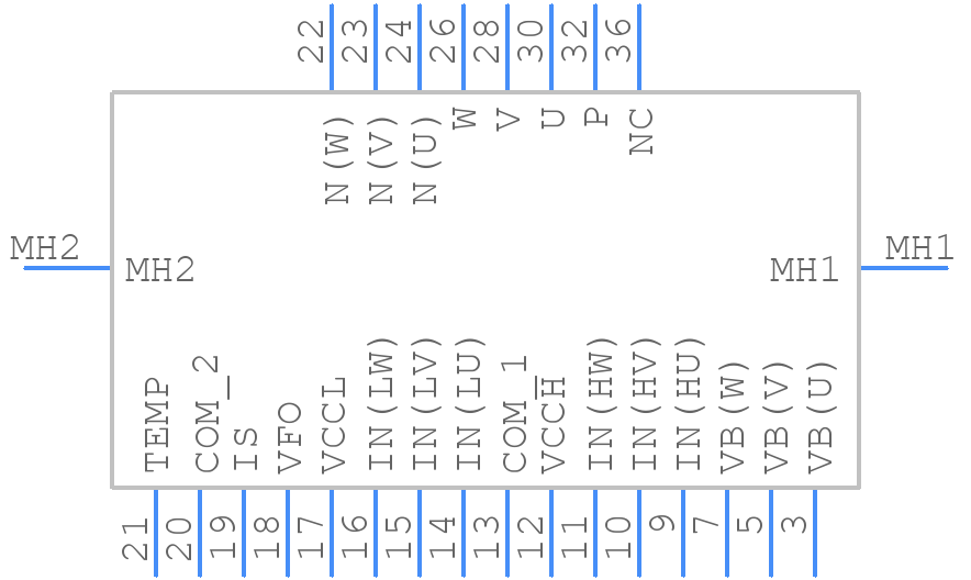 6MBP15XSF060-50 - FUJI ELECTRIC - PCB symbol
