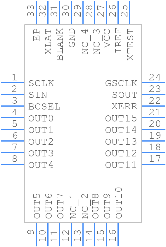 TLC5943RHBT - Texas Instruments - PCB symbol