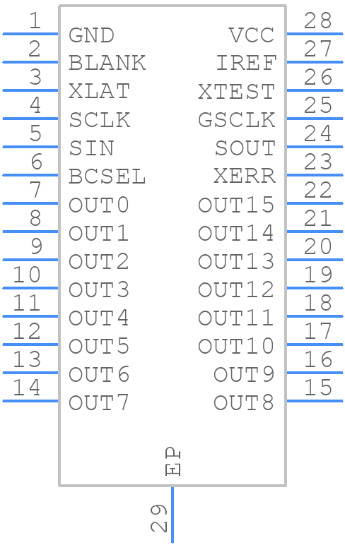 TLC5943PWPG4 - Texas Instruments - PCB symbol