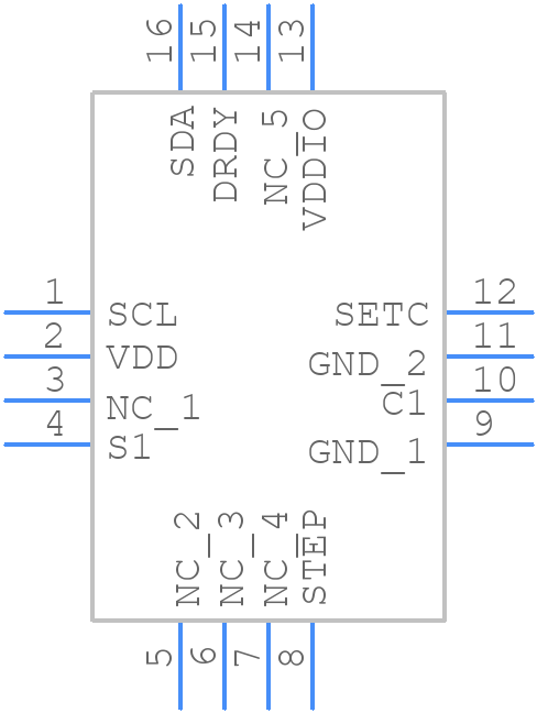 qmc5883 - QST - PCB symbol