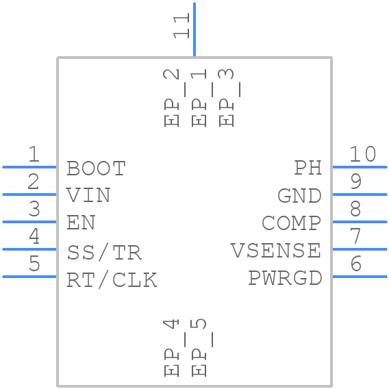 TPS54260QDRCRQ1 - Texas Instruments - PCB symbol
