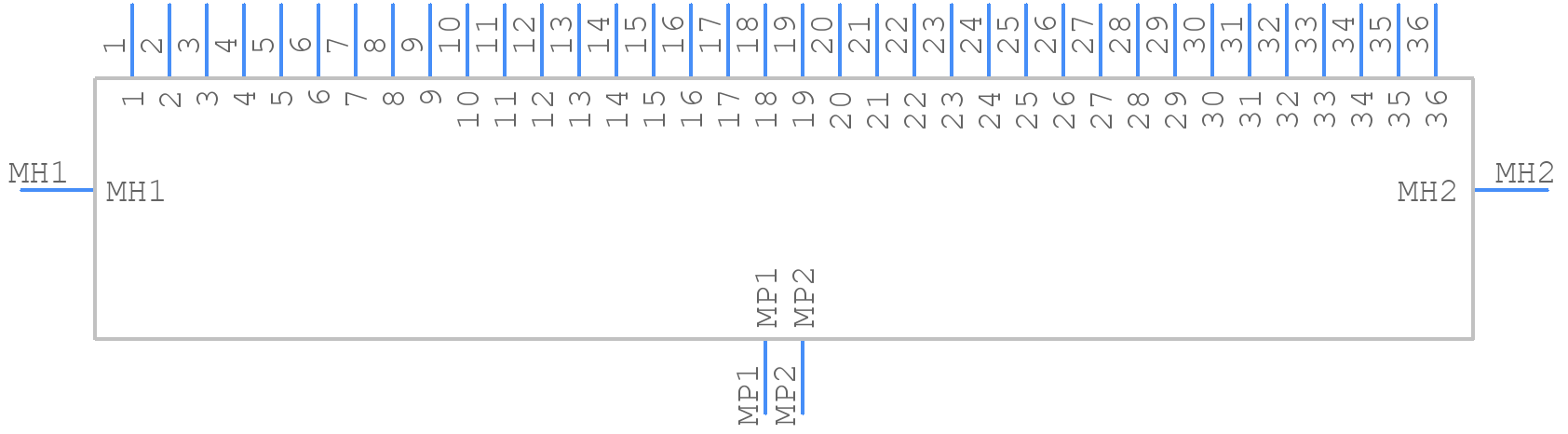 ST60-36PR(30) - Hirose - PCB symbol