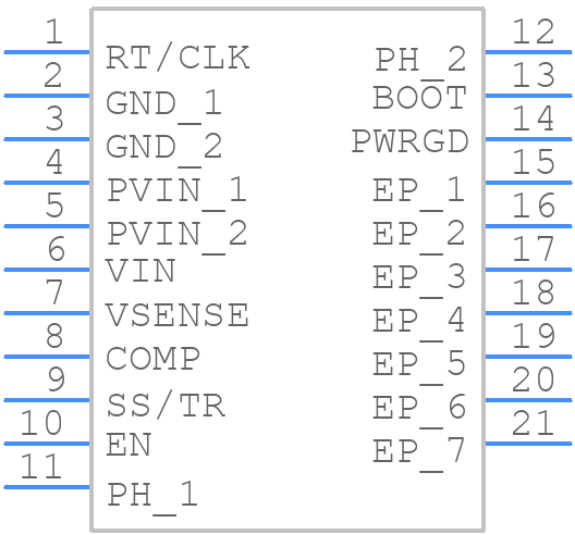 TPS54622RHLT - Texas Instruments - PCB symbol