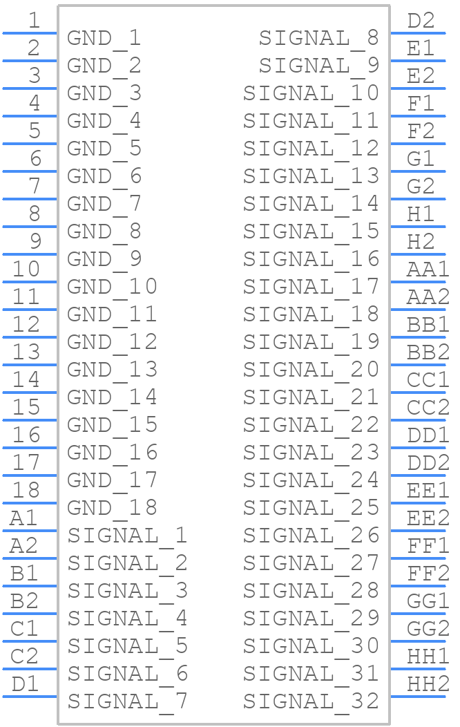 HDTF-4-04-S-RA-HS-100 - SAMTEC - PCB symbol