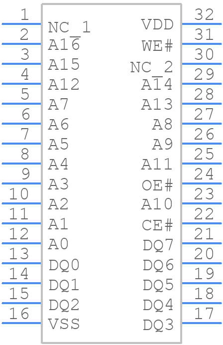 SST39SF010-70-4C-PH - Microchip - PCB symbol