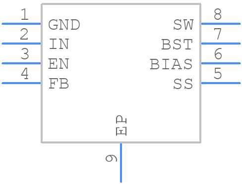 MP4569GN-Z - Monolithic Power Systems (MPS) - PCB symbol