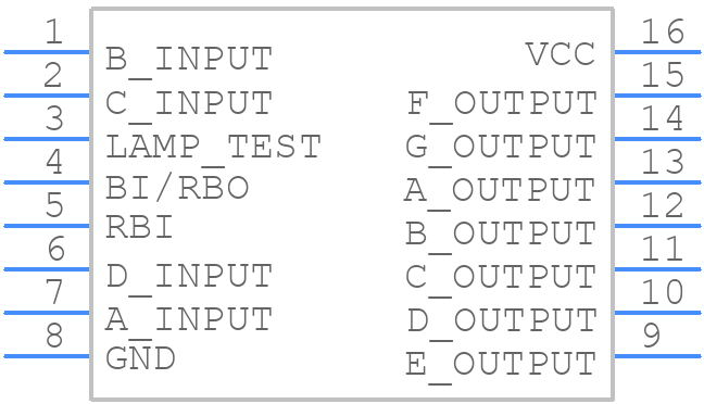 DM7446AN - onsemi - PCB symbol