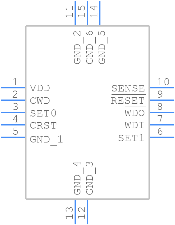 TPS3850H50DRCR - Texas Instruments - PCB symbol