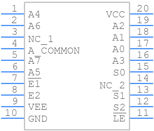 CD74HC4351ME4 - Texas Instruments - PCB symbol