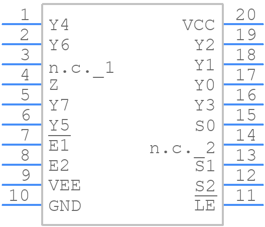 74HCT4351DB,118 - Nexperia - PCB symbol