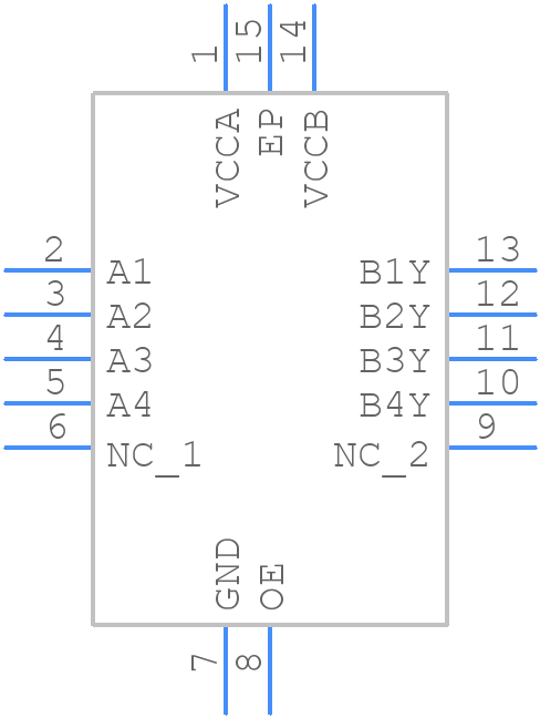 TXU0104BQAR - Texas Instruments - PCB symbol