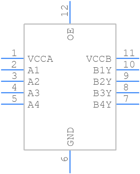 TXU0104RUTR - Texas Instruments - PCB symbol