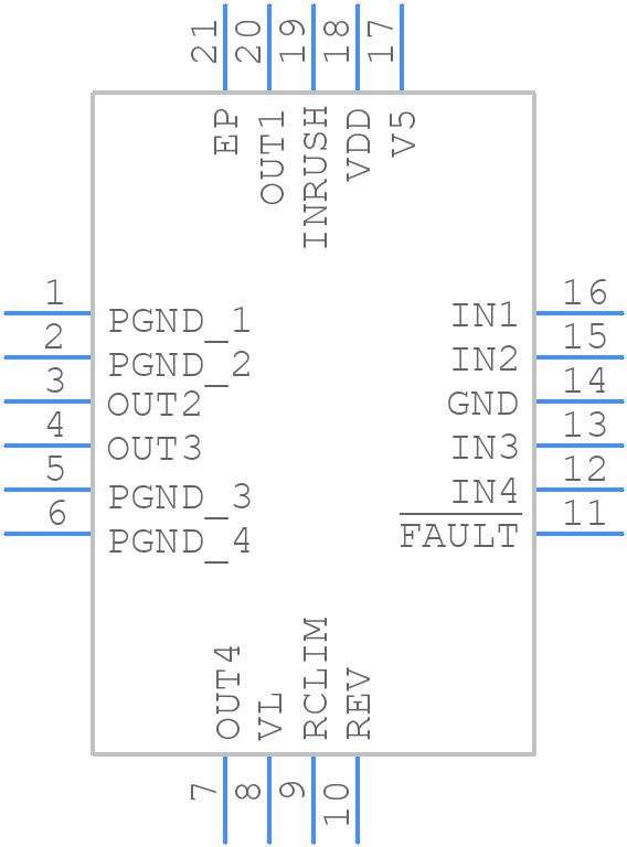 MAX14919AATP+T - Analog Devices - PCB symbol