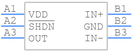 MAX40111ANT+T - Analog Devices - PCB symbol