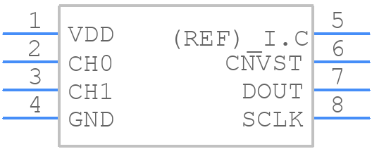 MAX1119EKA+T - Analog Devices - PCB symbol