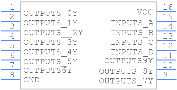 HD74LS42P - Renesas Electronics - PCB symbol