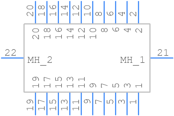 XW4M-20D2-H1DA - OMRON Electronics - PCB symbol