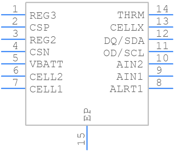 MAX17211G+T - Analog Devices - PCB symbol