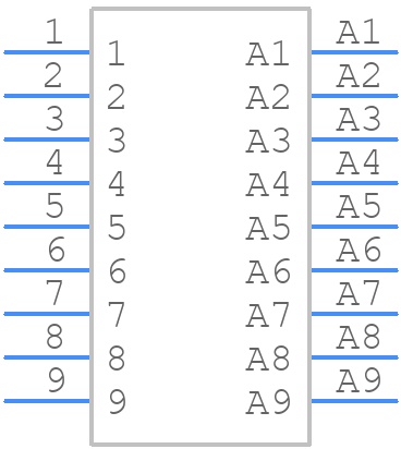 MDF7-9S-2.54DSA(55) - Hirose - PCB symbol