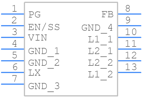 XDL604B75D82-Q - Torex - PCB symbol
