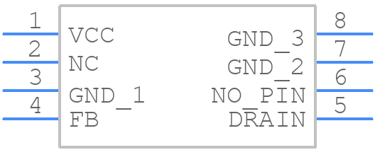 NCP1013AP100 - onsemi - PCB symbol