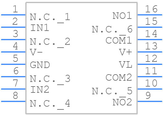 MAX4668EPE+ - Analog Devices - PCB symbol