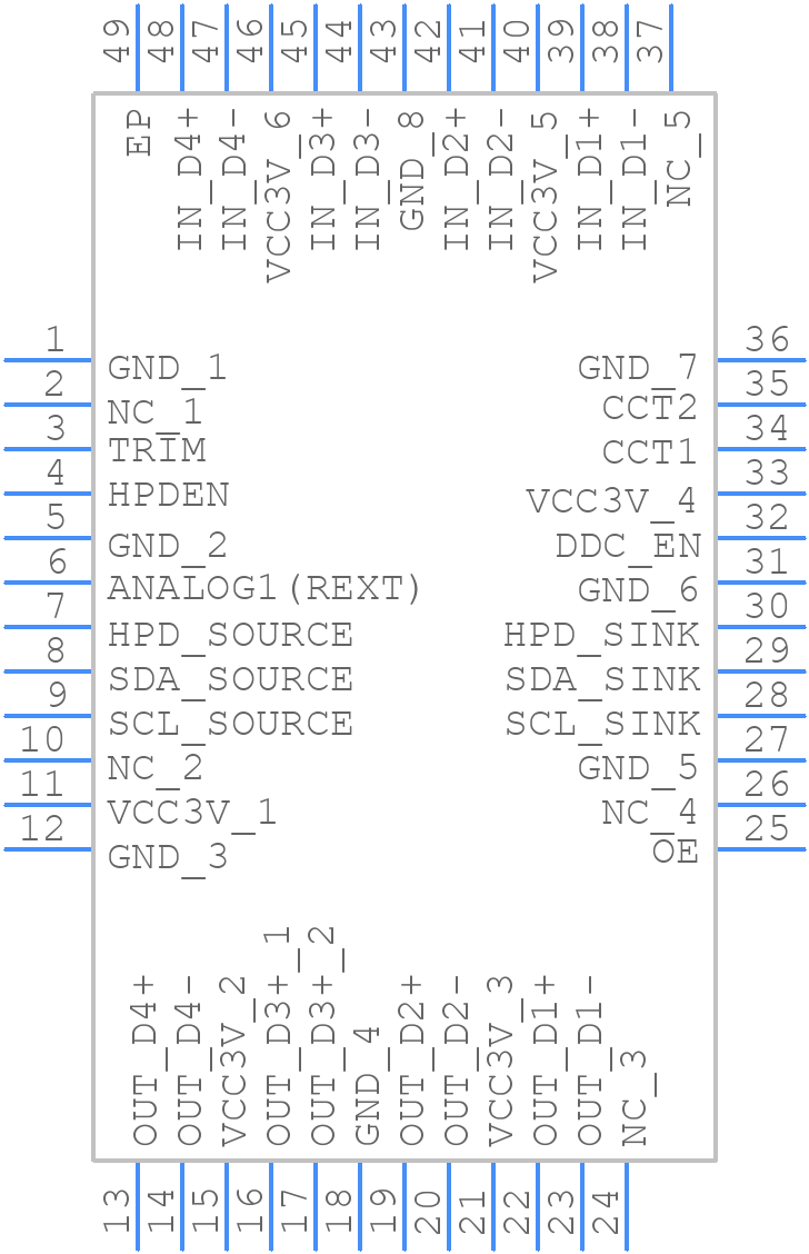 CH7318C-BF-TR - Chrontel - PCB symbol