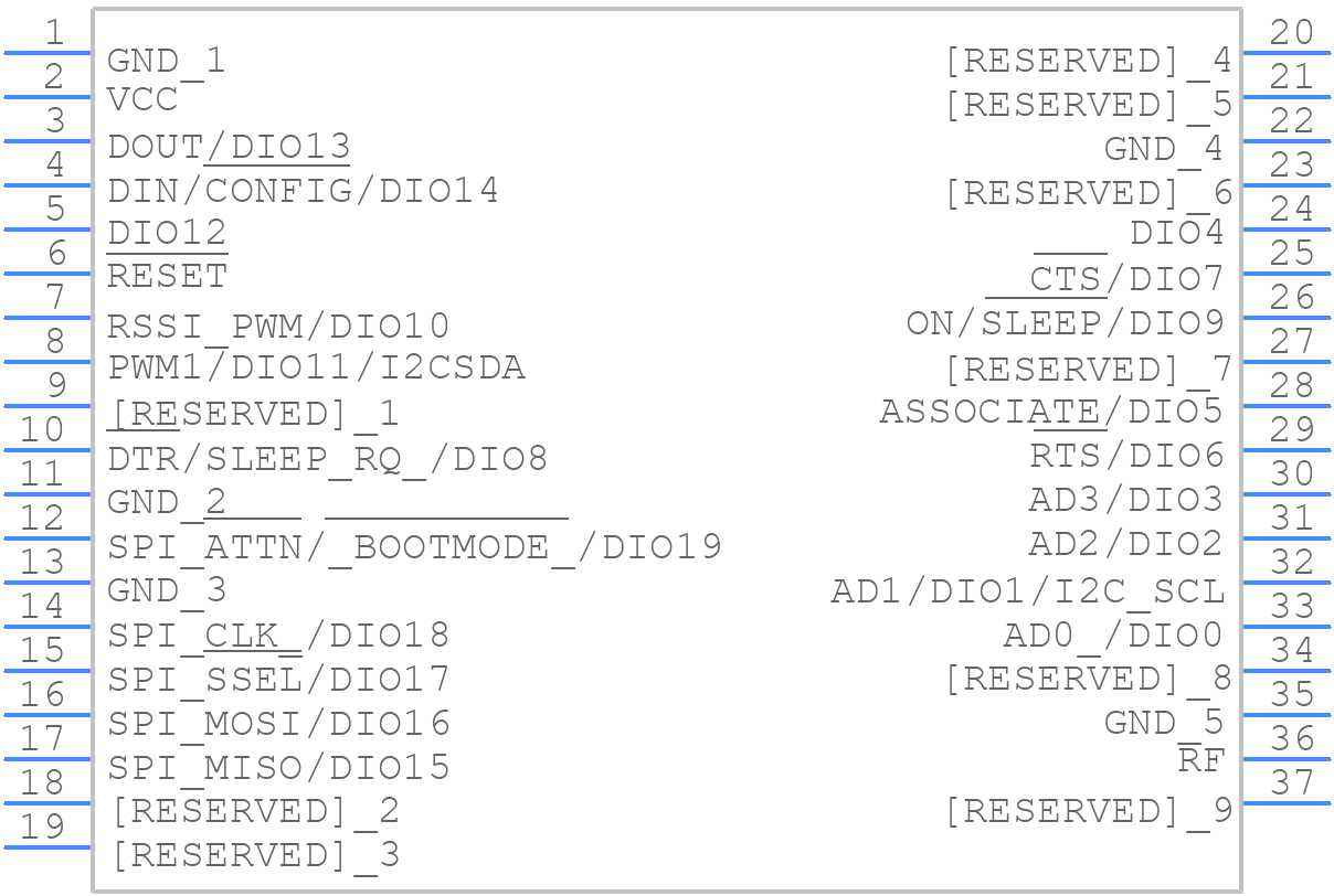 XB3-24DMRS-J - DIGI - PCB symbol