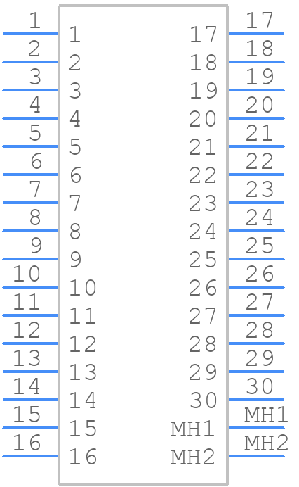 321YL030F44H - Nicomatic - PCB symbol