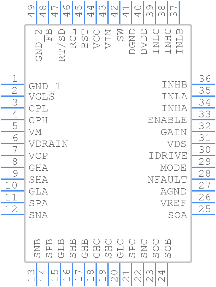 DRV8353RHRGZR - Texas Instruments - PCB symbol