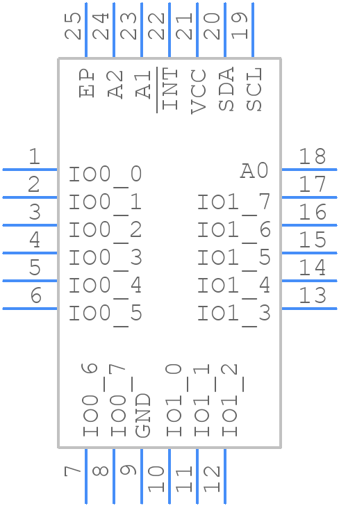 PI4IOE5V9535ZDEX - Diodes Incorporated - PCB symbol