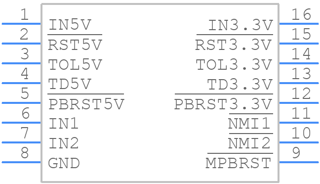 DS1831S+T&R - Analog Devices - PCB symbol