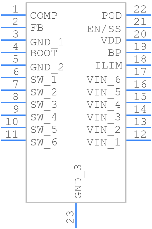 TPS56221DQPR - Texas Instruments - PCB symbol
